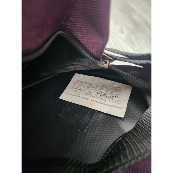 NWOT American Tourister Purple Gray Canvas Overnight Carry-on Bag 15x10x5" - Picture 6 of 10